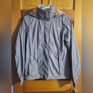 Gray Northface rain coat size small